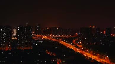 4K延时夜间城市夜景车流灯光万家灯火视频的预览图